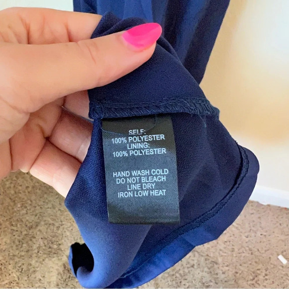 NWT Lulus Madalyn Navy Blue Lace Maxi Dress - Picture 5 of 9